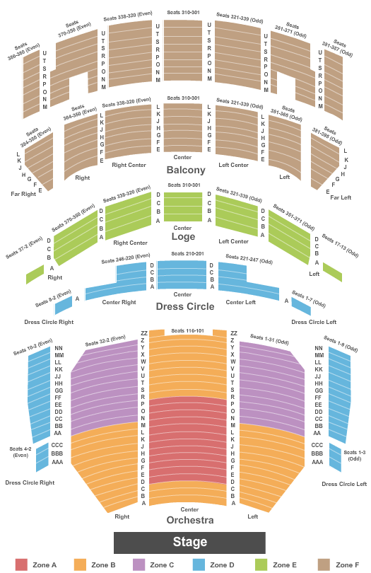 Nederlander Theatre chicago seating chart